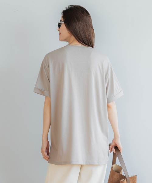 coca(coca)(コカ)の「ロールアップ袖サイドスリットロゴTシャツ(Tシャツ/カットソー・レディース・C/A/B/D・M/L)」の15枚目の写真