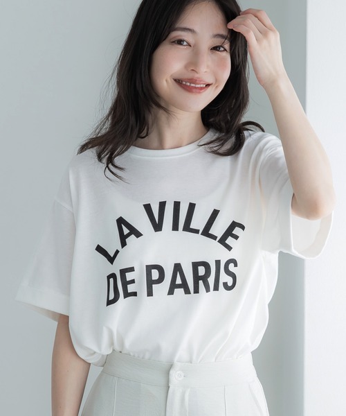 coca(coca)(コカ)の「ロールアップ袖サイドスリットロゴTシャツ(Tシャツ/カットソー・レディース・C/A/B/D・M/L)」の8枚目の写真