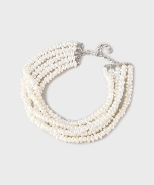 GALLEST(ギャレスト)の「◆ボリュームチョーカー(ネックレス・レディース・ホワイト/シルバー・00)」の4枚目の写真