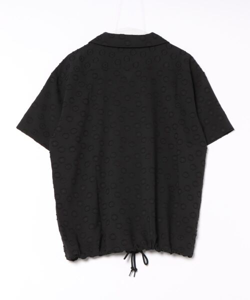 JUGLANS(ユグランス)の「【ATELANE】シアーレースジャカードフラワー柄裾絞れるオープンシャツ/メンズ(シャツ/ブラウス・メンズ・ブルー/ブラック/ホワイト・M/L)」の4枚目の写真