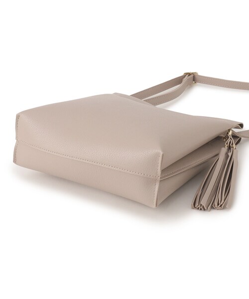 grove（グローブ）の「◆ダブルタッセル3層ショルダー（ショルダーバッグ・レディース・ライトグレー/シルバー/アイボリー/ブラック/ブルー系その他・00）」の6枚目の写真