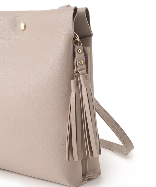 grove（グローブ）の「◆ダブルタッセル3層ショルダー（ショルダーバッグ・レディース・ライトグレー/シルバー/アイボリー/ブラック/ブルー系その他・00）」の13枚目の写真