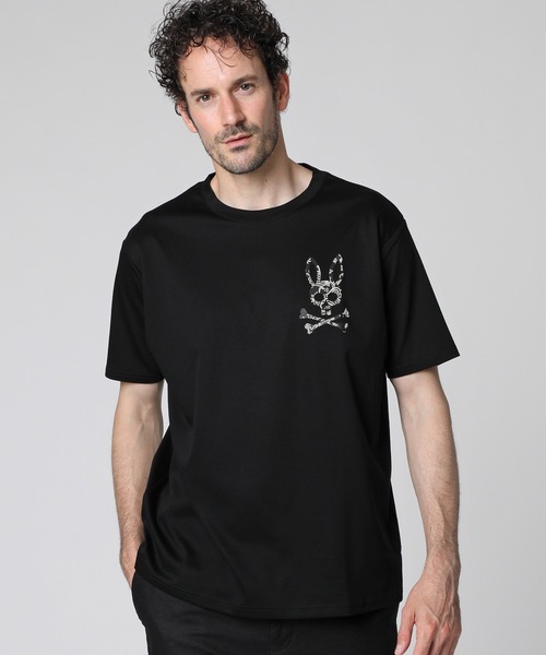 Psycho Bunny(サイコバニー)の「ペイズリーロゴ シルケットスムース Tシャツ(Tシャツ/カットソー・メンズ・ネイビー/ホワイト/ブラック・SMALL/MEDIUM/LARGE/X-LARGE)」の3枚目の写真