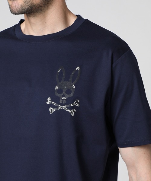 Psycho Bunny(サイコバニー)の「ペイズリーロゴ シルケットスムース Tシャツ(Tシャツ/カットソー・メンズ・ネイビー/ホワイト/ブラック・SMALL/MEDIUM/LARGE/X-LARGE)」の5枚目の写真