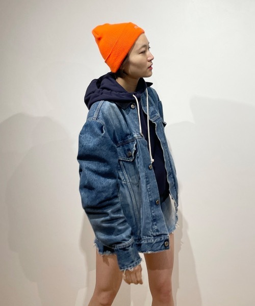 HOLIDAY（ホリデイ）の「POLYCOTTON SWEAT HOODIE ポリコットンスウェットフーディ（パーカー・レディース・ネイビー/ピンク・ONE SIZE）」の18枚目の写真