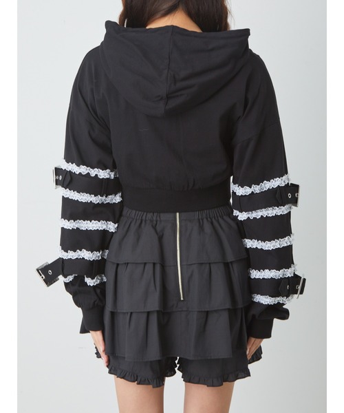 Ank Rouge（アンクルージュ）の「ゴシックショートパーカー（パーカー・レディース・ホワイト/ブラック/ピンク/ブルー・M）」の8枚目の写真