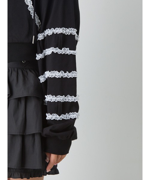 Ank Rouge（アンクルージュ）の「ゴシックショートパーカー（パーカー・レディース・ホワイト/ブラック/ピンク/ブルー・M）」の19枚目の写真