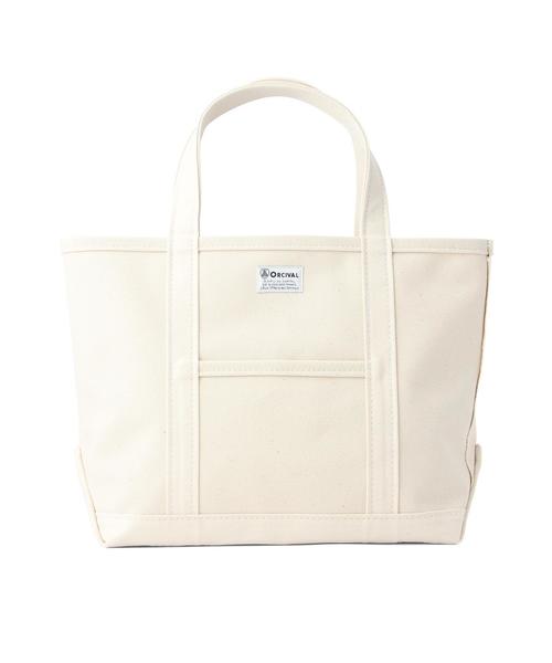 ORCIVAL(オーシバル)の「オーシバル/ORCIVAL キャンバストート(トートバッグ・レディース・オフホワイト/ダークグレー・フリー)」の1枚目の写真