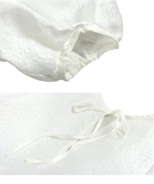 KOBE LETTUCE（コウベレタス）の「[ わかなさんコラボ ] バックリボンジャガードブラウス（シャツ/ブラウス・レディース・ピンク/ブラック/アイボリー系/ホワイト・M）」の13枚目の写真