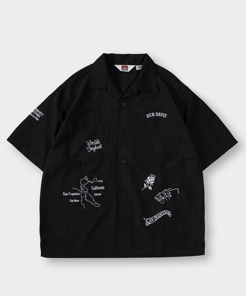 BEN DAVIS(ベンデイビス)の「【BENDAVIS/ベンデイビス】SCRIBBLE EMBRO S/S SHIRT/リネンライク 落書きデザイン オープンカラー 半袖シャツ オーバーサイズ(シャツ/ブラウス・メンズ・ベージュ/ブラック・XL/L/M)」の12枚目の写真