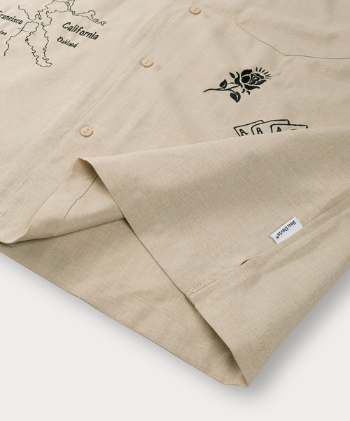 BEN DAVIS(ベンデイビス)の「【BENDAVIS/ベンデイビス】SCRIBBLE EMBRO S/S SHIRT/リネンライク 落書きデザイン オープンカラー 半袖シャツ オーバーサイズ(シャツ/ブラウス・メンズ・ベージュ/ブラック・XL/L/M)」の16枚目の写真