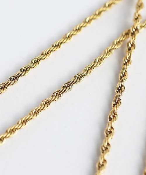 abaskdesign(アバスクデザイン)の「金属アレルギー対応 天然石ツイストロープペンダントステンレスネックレス(ネックレス・レディース・ブラック/ホワイト・FREE)」の5枚目の写真