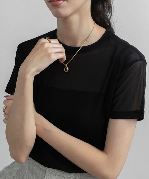 abaskdesign(アバスクデザイン)の「金属アレルギー対応 天然石ツイストロープペンダントステンレスネックレス(ネックレス・レディース・ブラック/ホワイト・FREE)」の18枚目の写真