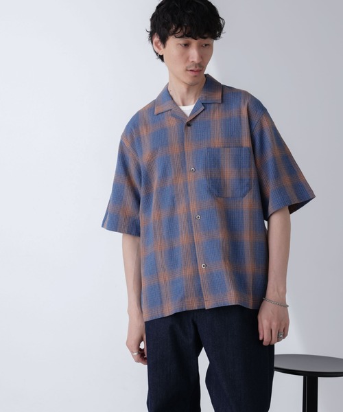 NANO universe（ナノユニバース）の「パナマクロスチェックオープンカラーシャツ（シャツ/ブラウス・メンズ・その他1/その他2・M/L）」の14枚目の写真