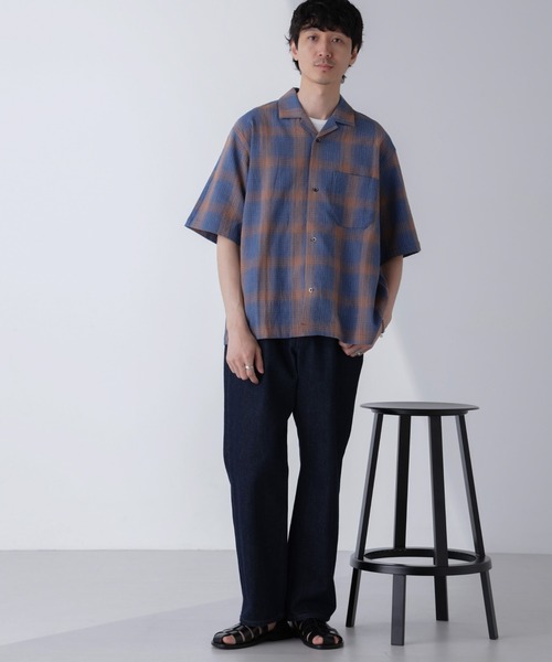 NANO universe（ナノユニバース）の「パナマクロスチェックオープンカラーシャツ（シャツ/ブラウス・メンズ・その他1/その他2・M/L）」の9枚目の写真