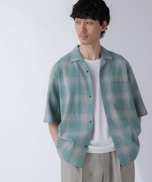 NANO universe（ナノユニバース）の「パナマクロスチェックオープンカラーシャツ（シャツ/ブラウス・メンズ・その他1/その他2・M/L）」の7枚目の写真