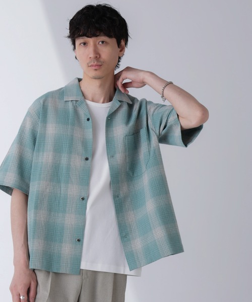 NANO universe（ナノユニバース）の「パナマクロスチェックオープンカラーシャツ（シャツ/ブラウス・メンズ・その他1/その他2・M/L）」の6枚目の写真