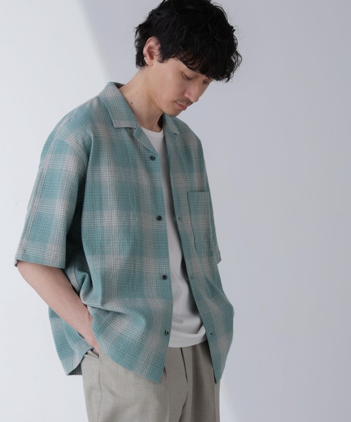 NANO universe（ナノユニバース）の「パナマクロスチェックオープンカラーシャツ（シャツ/ブラウス・メンズ・その他1/その他2・M/L）」の5枚目の写真