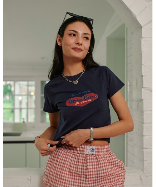 BITTER CELLS（ビターセルズ）の「BITTER CELLS／BELLA Tシャツ（Tシャツ/カットソー・レディース・ダークグレー/アイボリー/グレー・FREE）」の5枚目の写真