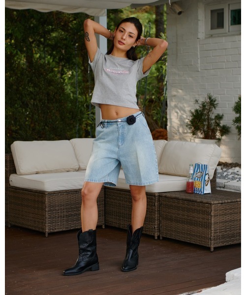 BITTER CELLS（ビターセルズ）の「BITTER CELLS／BELLA Tシャツ（Tシャツ/カットソー・レディース・ダークグレー/アイボリー/グレー・FREE）」の11枚目の写真