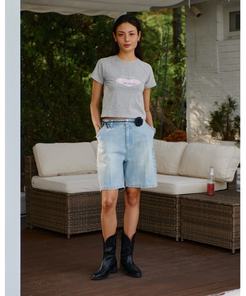 BITTER CELLS（ビターセルズ）の「BITTER CELLS／BELLA Tシャツ（Tシャツ/カットソー・レディース・ダークグレー/アイボリー/グレー・FREE）」の14枚目の写真