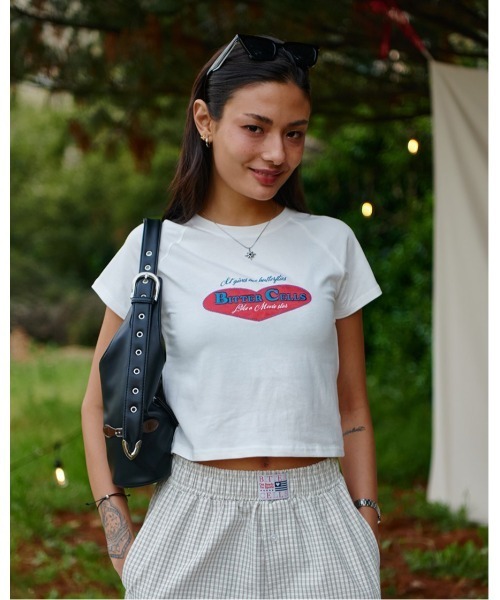 BITTER CELLS（ビターセルズ）の「BITTER CELLS／BELLA Tシャツ（Tシャツ/カットソー・レディース・ダークグレー/アイボリー/グレー・FREE）」の16枚目の写真