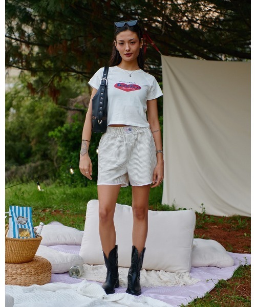 BITTER CELLS（ビターセルズ）の「BITTER CELLS／BELLA Tシャツ（Tシャツ/カットソー・レディース・ダークグレー/アイボリー/グレー・FREE）」の17枚目の写真