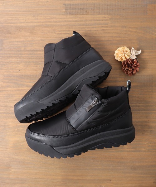 【セール】防滑ガラス繊維ソール 厚底アンクルファスナーブーツ（ブーツ）｜FUNALIVE（ファンアライブ）