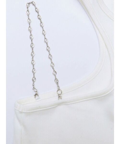 EVRIS（エヴリス）の「カッティングチェーントップス（Tシャツ/カットソー・レディース・ブラック/ホワイト/ブルー・FREE）」の13枚目の写真