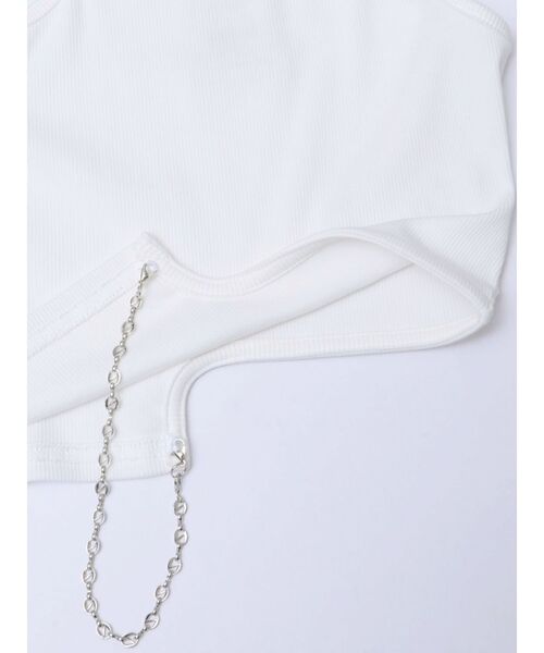 EVRIS（エヴリス）の「カッティングチェーントップス（Tシャツ/カットソー・レディース・ブラック/ホワイト/ブルー・FREE）」の12枚目の写真