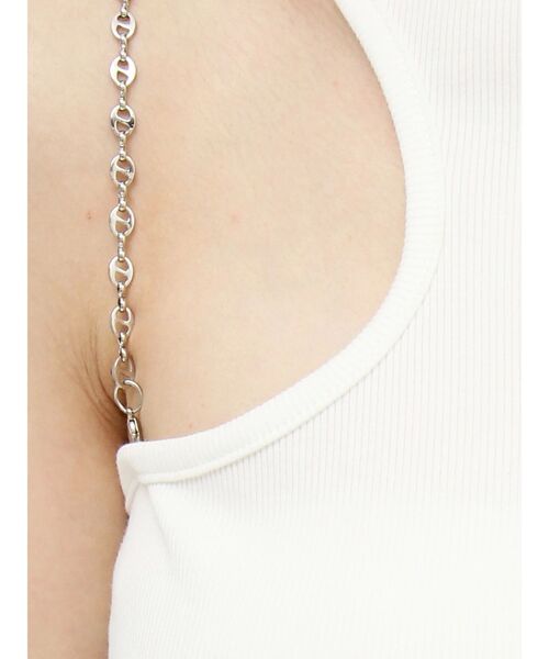 EVRIS（エヴリス）の「カッティングチェーントップス（Tシャツ/カットソー・レディース・ブラック/ホワイト/ブルー・FREE）」の7枚目の写真