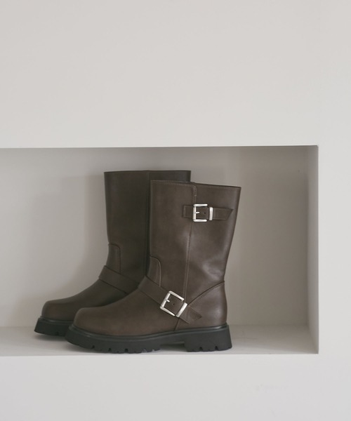 Juze（ジュゼ）の「エンジニアブーツ（ブーツ・レディース・ブラック/ダークブラウン・L/M/S）」の5枚目の写真