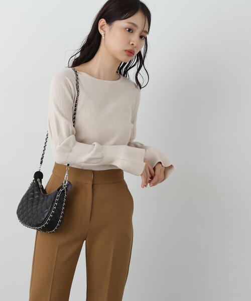 N.(N. Natural Beauty Basic)(エヌエヌナチュラルビューティーベーシック)の「◆チェーンハートムーン型ミニショルダーバッグ(ショルダーバッグ・レディース・ピンク/ブラック・フリ-)」の6枚目の写真