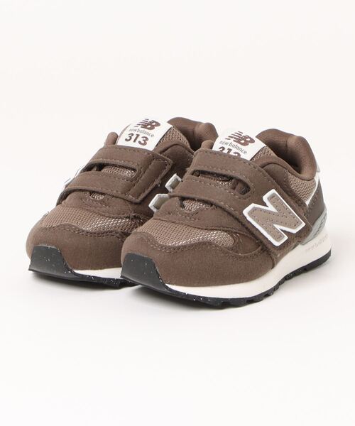 NEW BALANCE（ニューバランス）の「new balance ニューバランス IO313 ベビースニーカー ベビーシューズ 子供靴 ワンベルト 730313（スニーカー・キッズ・レッド/ダークブラウン・12.5cm/13.0cm/13.5cm/14.0cm/14.5cm/15.0cm/15.5cm/16.0cm/16.5cm）」の2枚目の写真