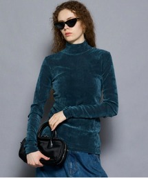 Velor Shirring Tops/ベロアシャーリングトップス□セットアップ対応