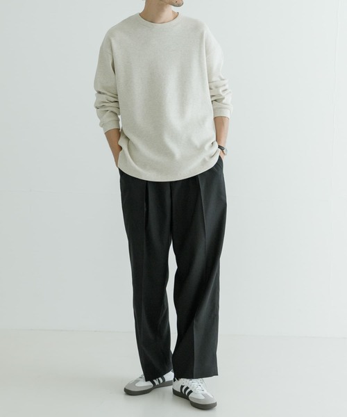 URBAN RESEARCH（アーバンリサーチ）の「『UR TECH』度詰めワッフルロングスリーブ（Tシャツ/カットソー・メンズ・ライトグレー/オートミール/ホワイト/ブラック・SMALL/X-LARGE/LARGE/MEDIUM）」の13枚目の写真