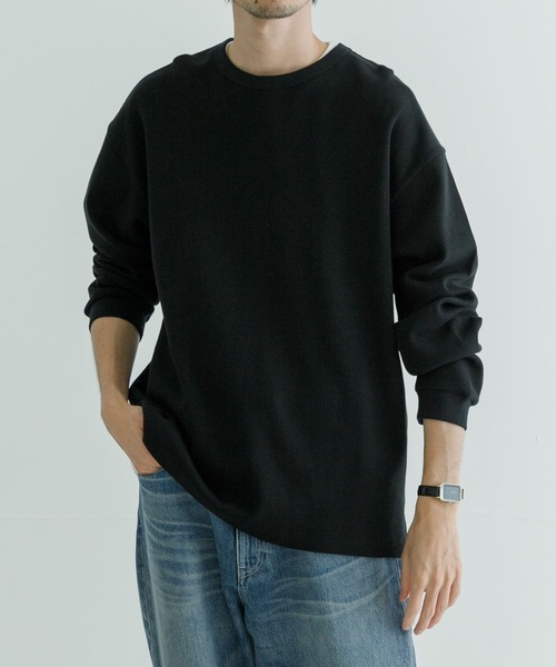 URBAN RESEARCH（アーバンリサーチ）の「『UR TECH』度詰めワッフルロングスリーブ（Tシャツ/カットソー・メンズ・ライトグレー/オートミール/ホワイト/ブラック・SMALL/X-LARGE/LARGE/MEDIUM）」の14枚目の写真