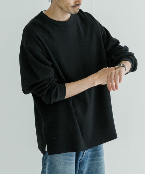 URBAN RESEARCH（アーバンリサーチ）の「『UR TECH』度詰めワッフルロングスリーブ（Tシャツ/カットソー・メンズ・ライトグレー/オートミール/ホワイト/ブラック・SMALL/X-LARGE/LARGE/MEDIUM）」の15枚目の写真