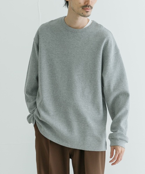 URBAN RESEARCH（アーバンリサーチ）の「『UR TECH』度詰めワッフルロングスリーブ（Tシャツ/カットソー・メンズ・ライトグレー/オートミール/ホワイト/ブラック・SMALL/X-LARGE/LARGE/MEDIUM）」の19枚目の写真