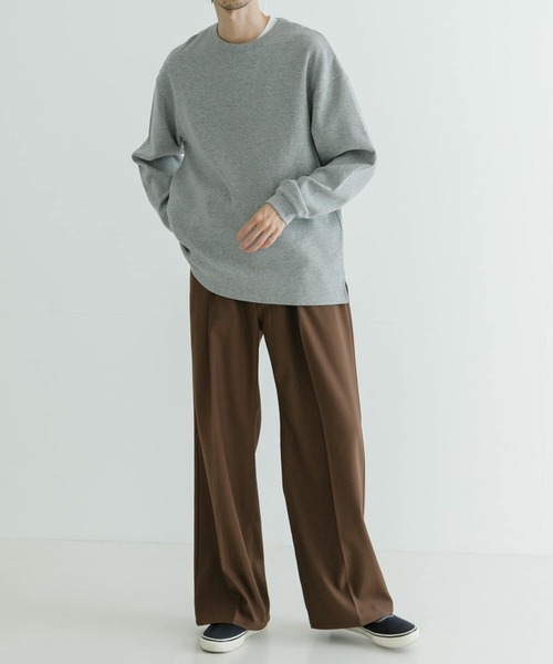 URBAN RESEARCH（アーバンリサーチ）の「『UR TECH』度詰めワッフルロングスリーブ（Tシャツ/カットソー・メンズ・ライトグレー/オートミール/ホワイト/ブラック・SMALL/X-LARGE/LARGE/MEDIUM）」の20枚目の写真