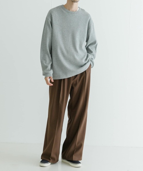 URBAN RESEARCH（アーバンリサーチ）の「『UR TECH』度詰めワッフルロングスリーブ（Tシャツ/カットソー・メンズ・ライトグレー/オートミール/ホワイト/ブラック・SMALL/X-LARGE/LARGE/MEDIUM）」の21枚目の写真