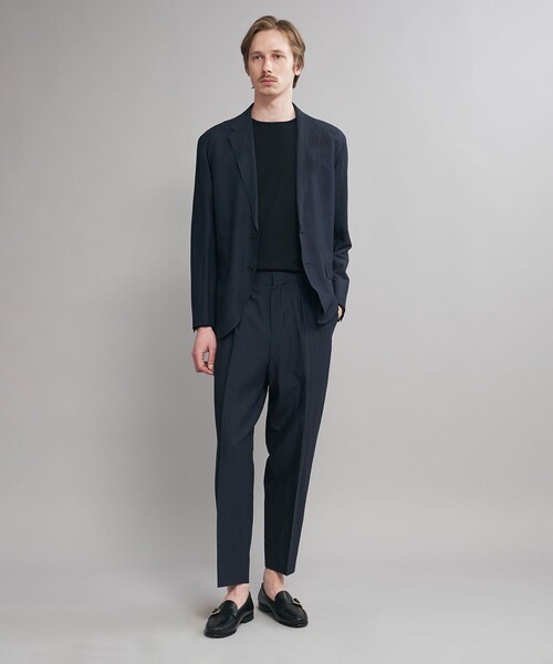 SOVEREIGN UNITED ARROWS ネイビー スラックス 1プリーツ SOVEREIGN（ソブリン）の「＜SOVEREIGN＞ センタークリース 1