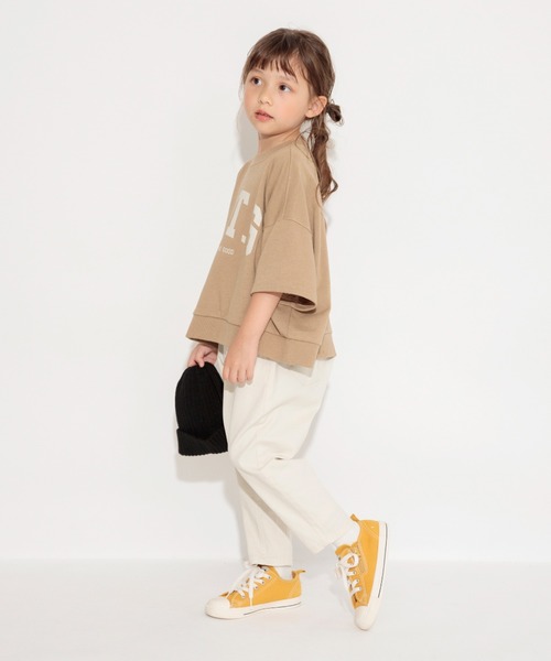 BRANSHES（ブランシェス）の「【ゆったり】カレッジロゴ7分袖Tシャツ（Tシャツ/カットソー・キッズ・ピンク系その他/杢グレー/キャメル/キナリ・80/100/110/120/140/130/150/90）」の18枚目の写真