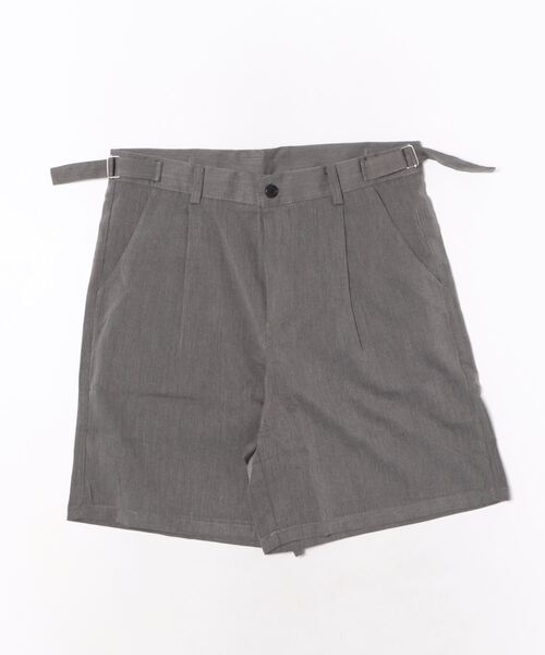 NOWLE(ノウル)の「【NOWLE】シングルタック ショート スラックス(スラックス・メンズ・ブラック/グレー・LARGE/MEDIUM)」の3枚目の写真