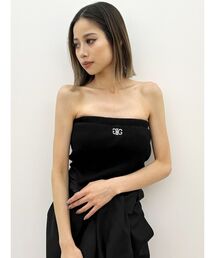 GYDA | Symmetry GYDAラメembroideryベアTOPS(チューブトップ)