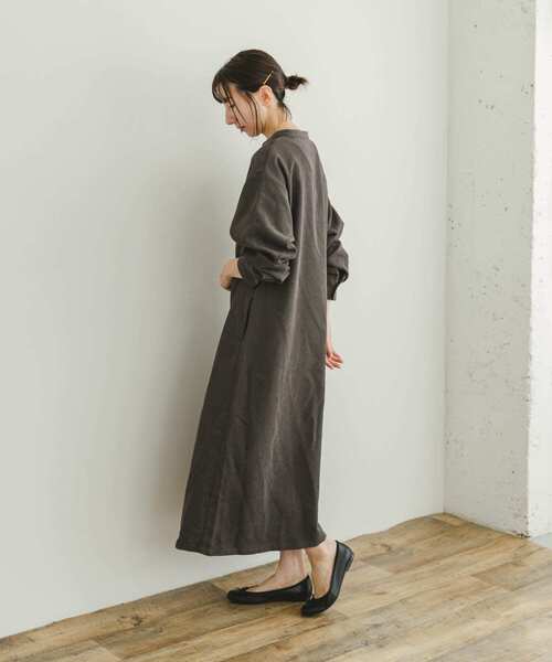 ITEMS URBANRESEARCH（アイテムズ アーバンリサーチ）の「コーデュロイスキッパーワンピース（ワンピース・レディース・ベージュ/バーガンディー/チャコールグレー・FREE）」の10枚目の写真