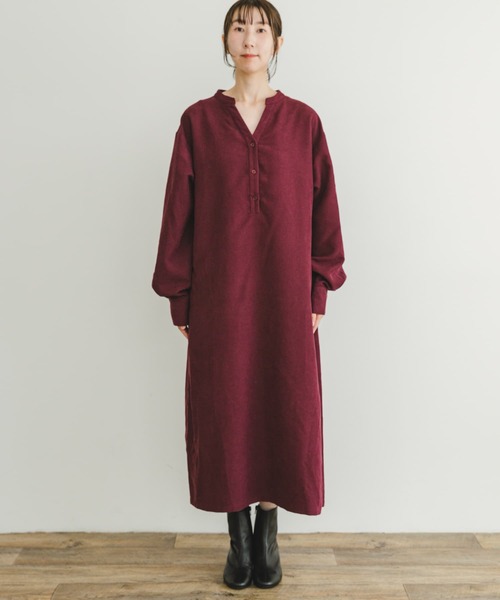 ITEMS URBANRESEARCH（アイテムズ アーバンリサーチ）の「コーデュロイスキッパーワンピース（ワンピース・レディース・ベージュ/バーガンディー/チャコールグレー・FREE）」の13枚目の写真