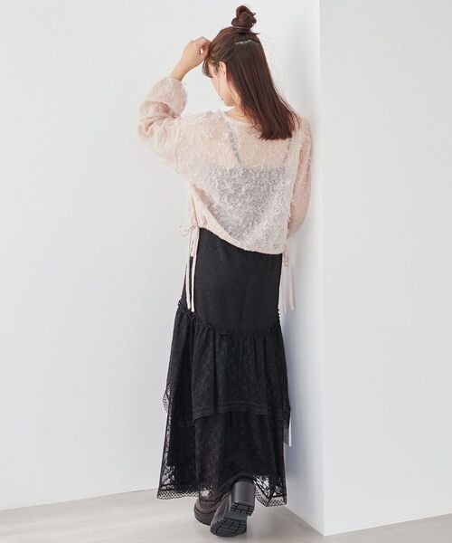 MAJESTIC LEGON(マジェスティックレゴン)の「エアリーフリンジドロストニット(ニット/セーター・レディース・アイボリー/ピンク/ボルドー/ブルー系その他5・MEDIUM)」の19枚目の写真