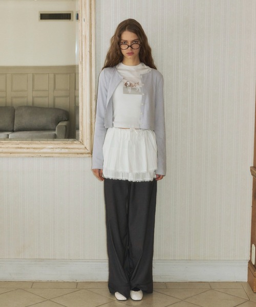 〈GIUNON〉2way folded stripe pants GIUNON（ジウノン）の「2way folded stripe pants / 2way フォル