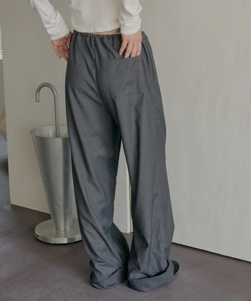 〈GIUNON〉2way folded stripe pants GIUNON（ジウノン）の「2way folded stripe pants / 2way フォル